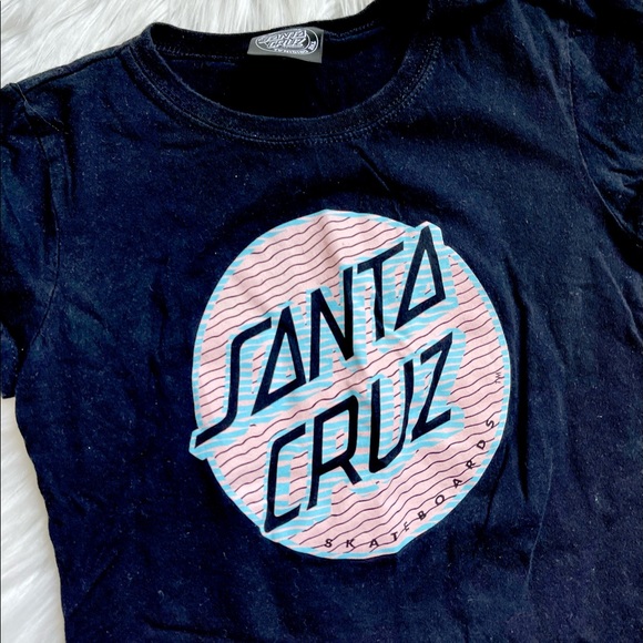 Santa Cruz Tee Throwback Pastel Pink and Blue Design - Picture 2 of 3